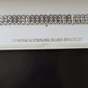 Diamond and Sterling Silver Bracelet